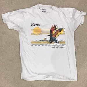 Vans White Graphic T-Shirt with Eagle Design